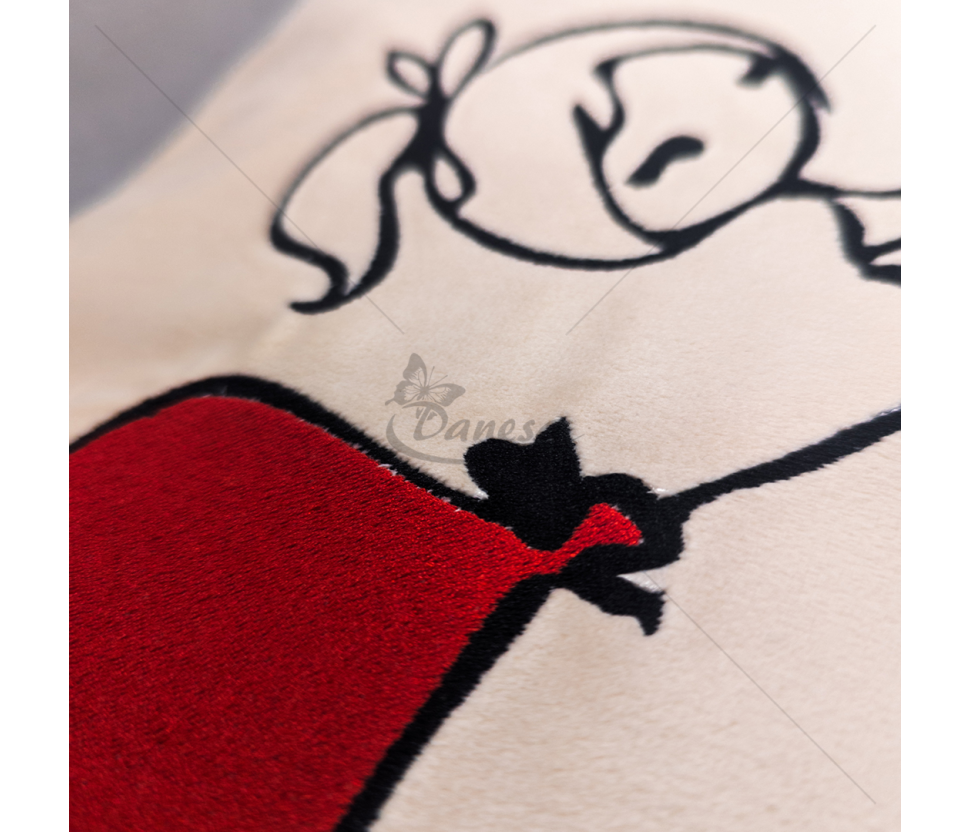 Embroidered Pillow 'Love'