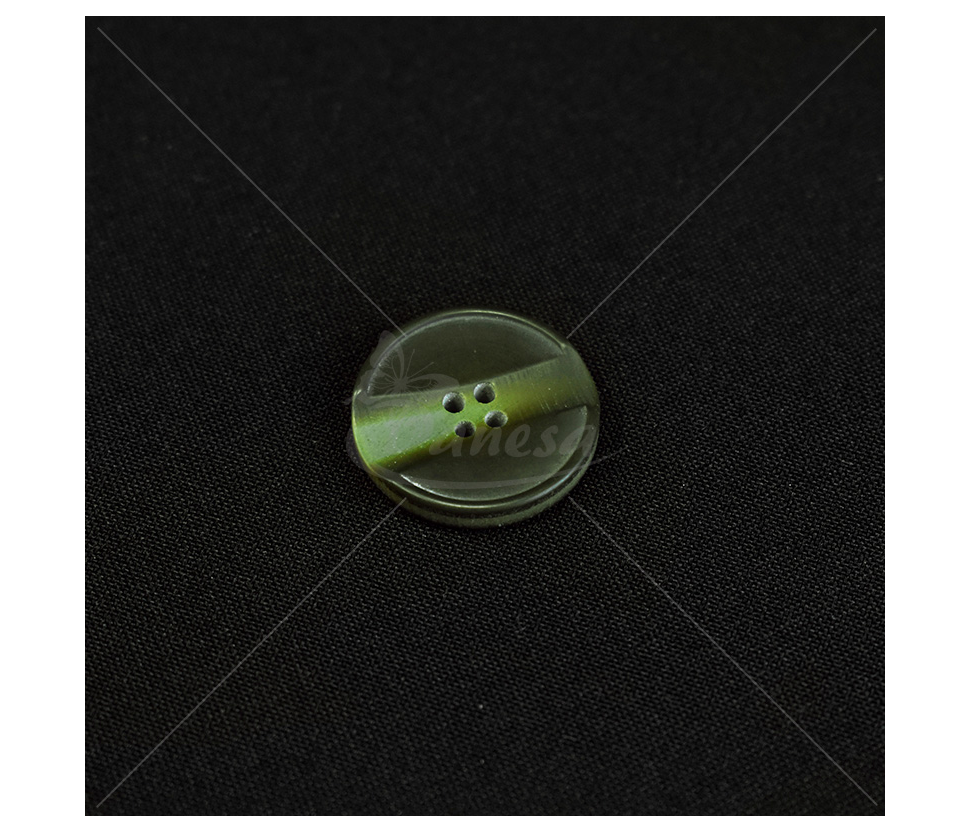 Green matte concave plastic four-hole sewing buttons 24L-40L