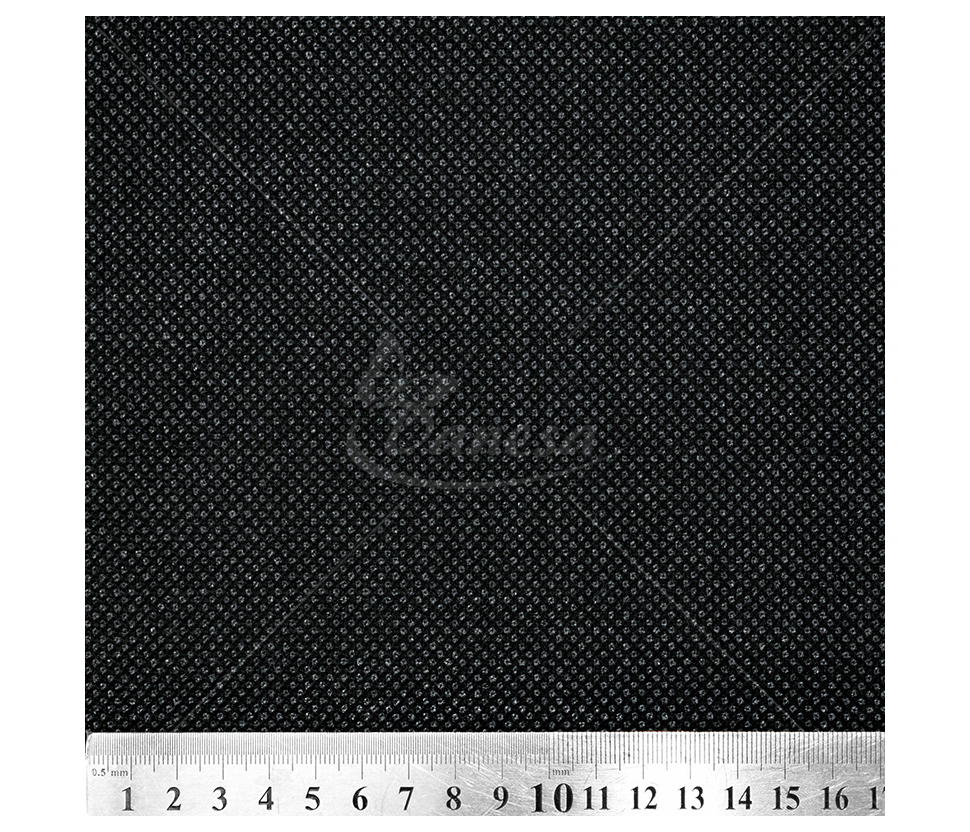 Suit fabric, Virgin Wool, small pattern, black-grey color