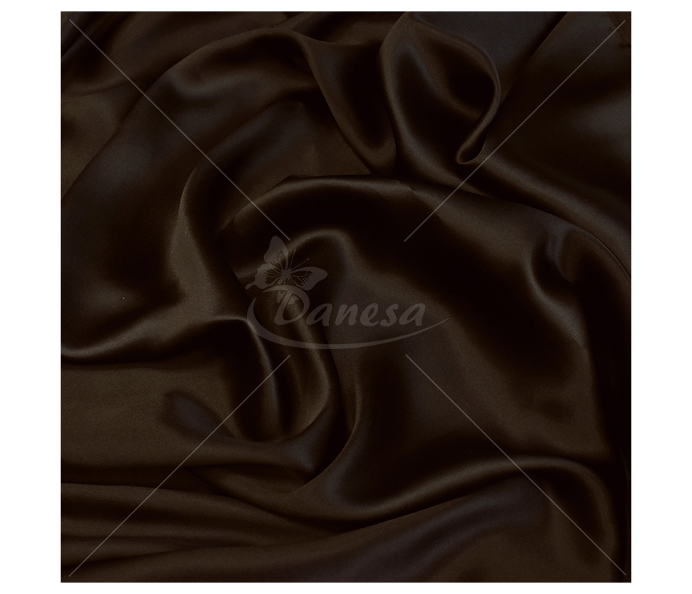 Natural silk, dark brown color