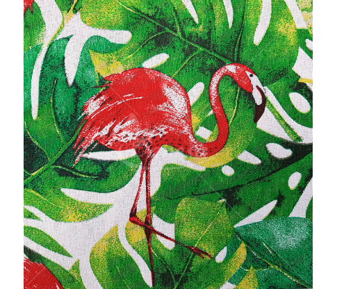 Linen-look fabric (Linen imitation) Flamingo