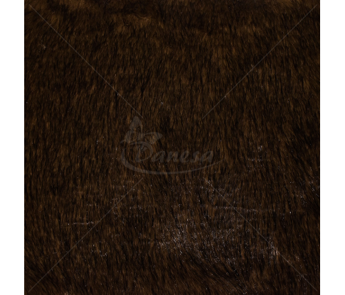 Faux fur, dark brown with black tips