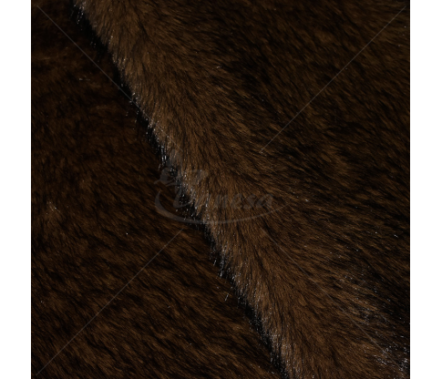 Faux fur, dark brown with black tips