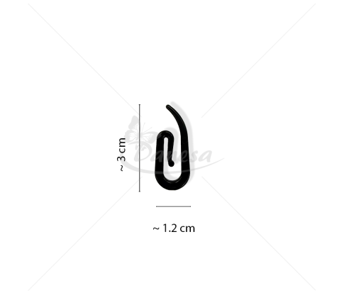 Classic Black Plastic Curtain Hooks