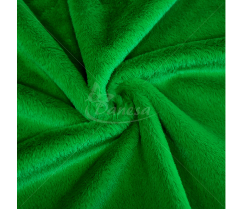 Faux fur, bright green color