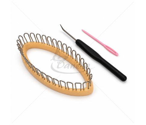 Knitting Loom with Hook and Needle