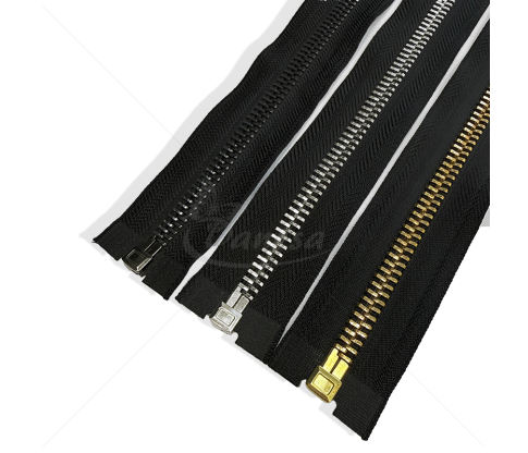 Metal zipper for sewing with one slider, No. 8, 90 cm