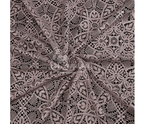 Guipure, geometric pattern, dusty rose color
