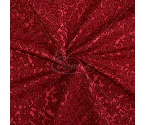Jacquard, flower pattern, bordeux