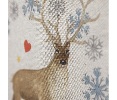 Linen-look fabric (Linen imitation) (CHRISTMAS)