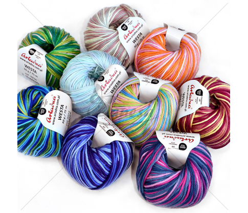 Knitting/Crotcheting yarn WESTA (color palette)