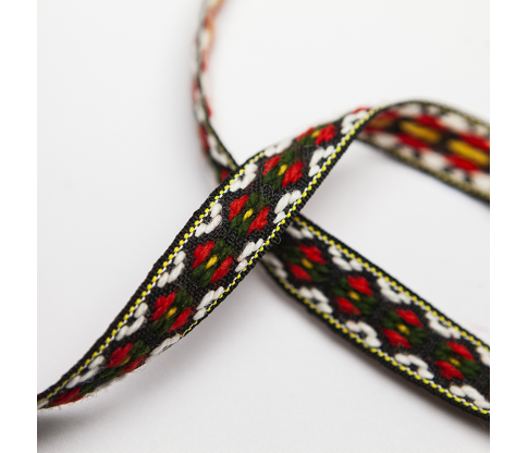 Woven decorative ribbon Wool + Polyester