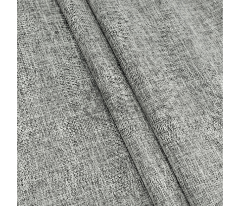 Blackout curtain fabric, woven texture, dark and light gray colors, 3,40m height