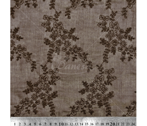 Tencel fabric embroidered with a floral design