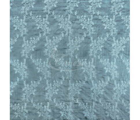 Tencel fabric embroidered with a floral design