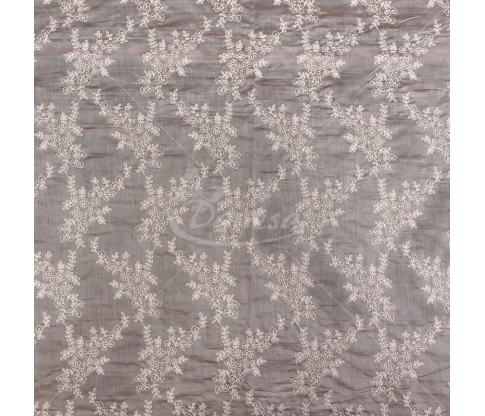 Tencel fabric embroidered with a floral design
