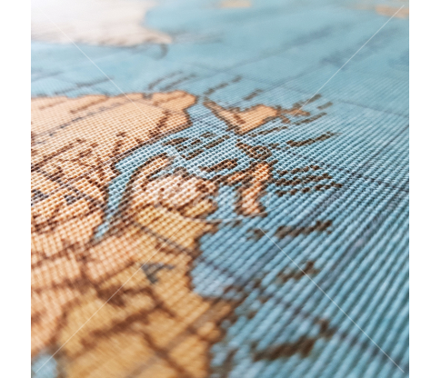 Linen-look fabric (Linen imitation) - Map