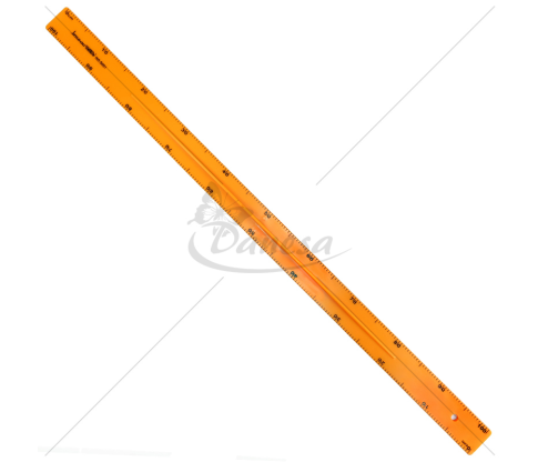 Liniuotė su centrine rankena, 100 cm, oranžinė