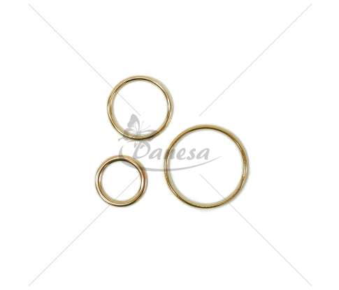 Metal rings, gold