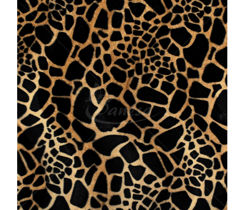 Faux fur, spots, black-brown color