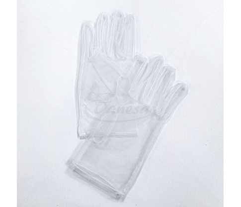 Festive Transparent Chiffon Gloves