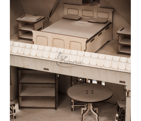 Handmade Wooden Decorative Dollhouse