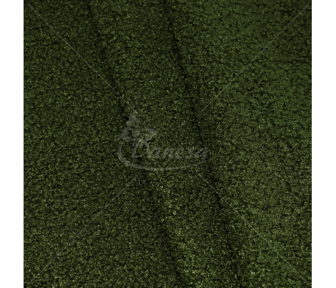 Faux fur, sheepskin imitation, dark green color