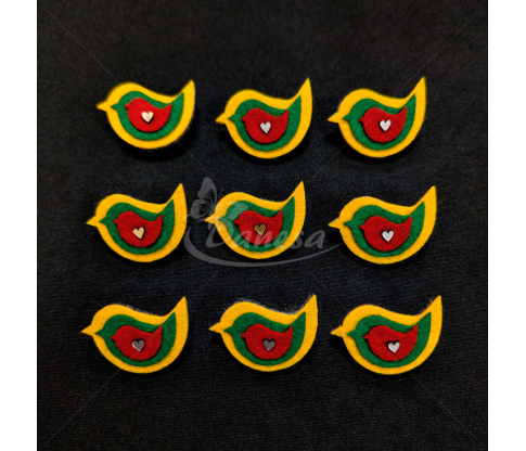 Tricolor Bird- Brooch