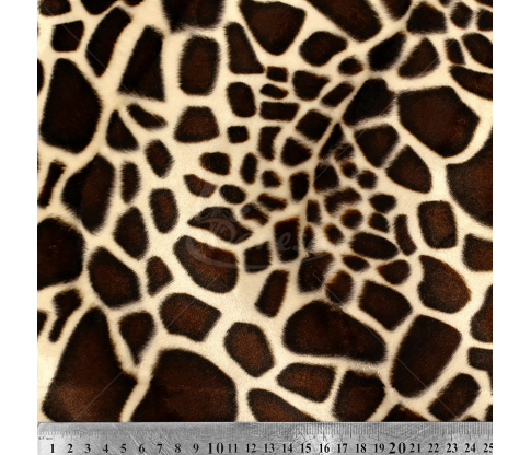 Faux fur, spots, brown-beige color