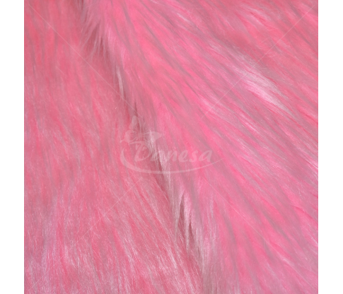 Faux fur, light pink with white tips