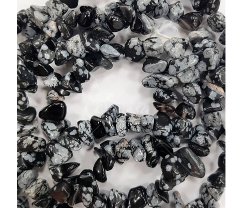 Stone necklace OBSIDIAN