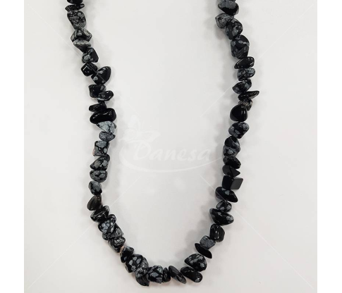 Stone necklace OBSIDIAN