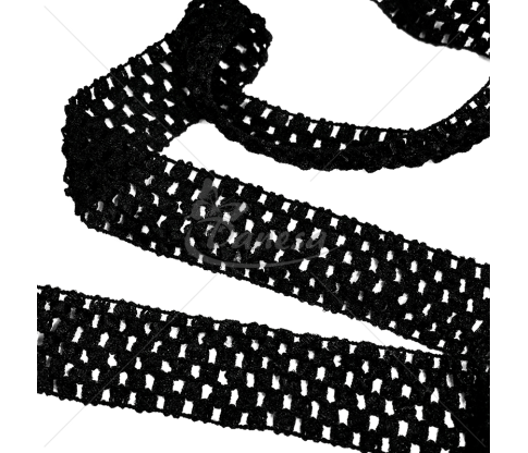 Elastic decorative ribbon with holes (For making headbands and skirts)