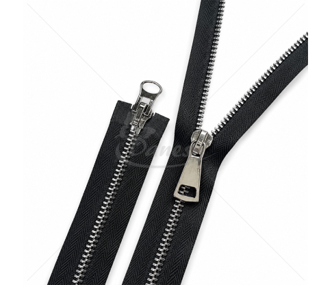 Metal Two-Way Open-End Zipper for Sewing, No. 8, 90 cm