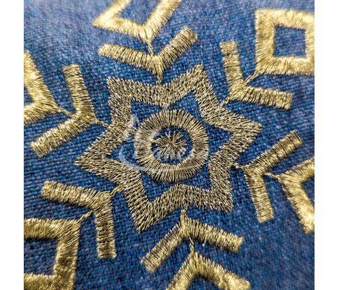 Embroidered Wool Pillow "Our Christmas"