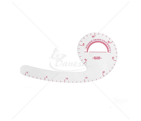 Curved ruler, 45 cm, transparent