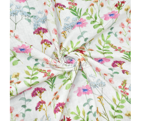 Muslin with a pattern, "Flower field"