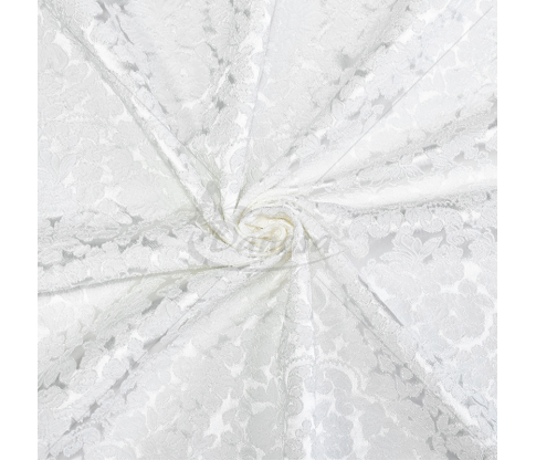 Jacquard, flower pattern, white