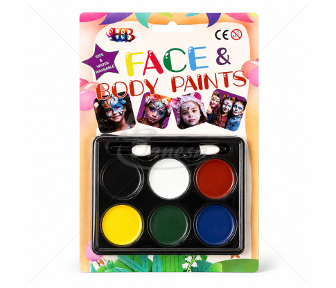 Face & Body Paint Set for Kids, 6 Colours