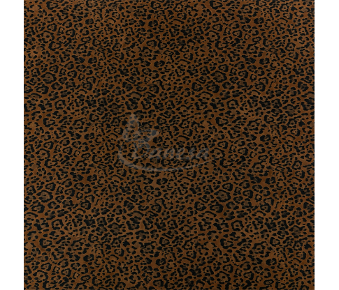 Plonas ir švelnus viskozinis audinys su šokoladiniu leopardo raštu
