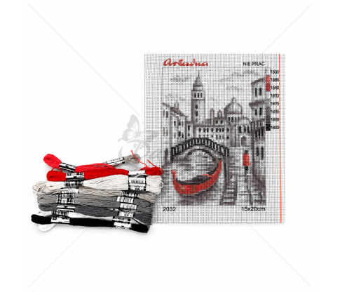 Embroidery Kit “Venice” with Threads, 15 × 20 cm