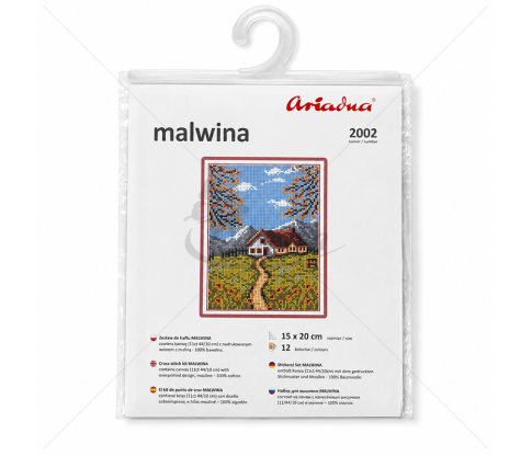 Embroidery Kit “House in the Mountains” with Threads, 15 × 20 cm