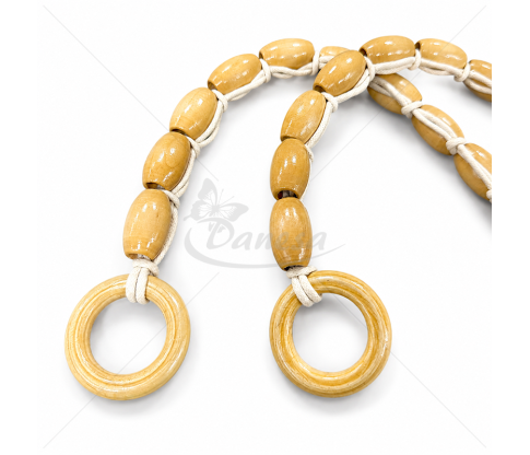 Wooden Bag Handles, Natural Light Wood, 2 pcs.
