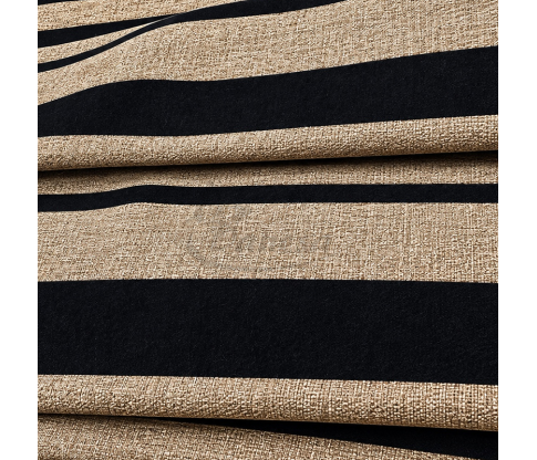 Striped tapestry fabric with black velour stripes
