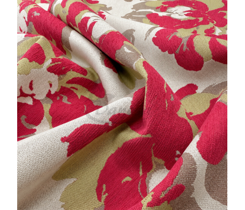 Tapestry fabric with large floral pattern and viscose