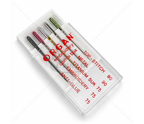 ORGAN Embroidery Combi Box adatų rinkinys siuvinėjimo mašinai, 5 vnt.
