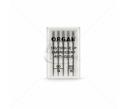 ORGAN 130/705H-ELP siuvinėjimo mašinų adatos Anti-Glue 90/14–100/16
