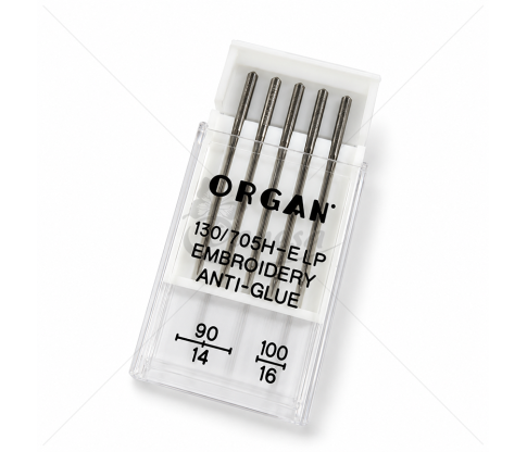 ORGAN 130/705H-ELP siuvinėjimo mašinų adatos Anti-Glue 90/14–100/16