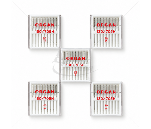 ORGAN 130/705H Universal Needles for Domestic Sewing Machines