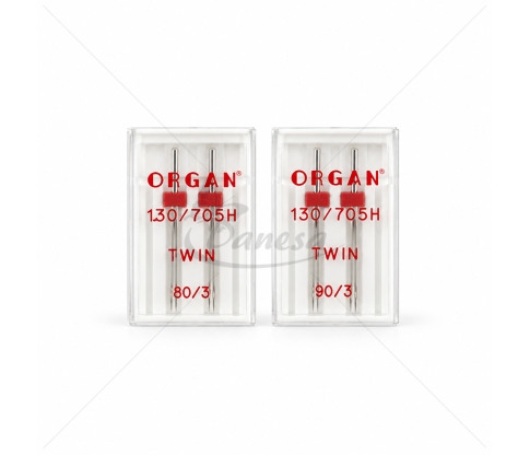 ORGAN 130/705H TWIN dviguba adata buitinei siuvimo mašinai, 3 mm – 80, 90